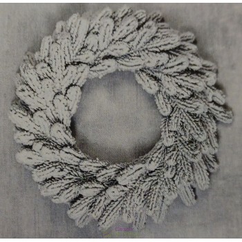 Вінок різдвяний литий засніжений V3